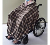 Coperta in Caldo Pile Morbido Poncho Antivento per Regali per Sedie a Rotelle