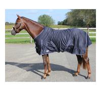 Coperta in cotone Q-essentials Basic Bleu 145 cm (lunghezza totale: 195 cm)