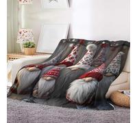 Coperta in Flanella Christmas Gnomes Coperta da Tiro Morbida Coperte da Lancio Accogliente Copriletto per Famiglia Regalo Poltrona S