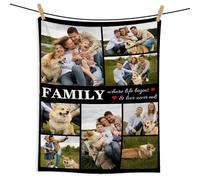 Coperta in flanella con foto personalizzata, coperta con testo, regalo per lui per lei per San Valentino, Natale, festa della mamma
