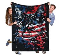 Coperta in Flanella Devon Rex with The American Flag Coperta da Tiro Morbida Coperte da Tiro Accogliente Copriletto per Famiglia Divano Regalo 125X150Cm