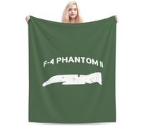 Coperta in Flanella F-4 Phantom II Coperte da Lancio Morbida Copriletto Peluche Coperta da Tiro Regalo per Divano Famiglia M