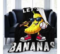 Coperta in flanella Let's Go Bananas Baseball per divano letto campeggio trapunta morbida aria condizionata novità regali 80"x60"