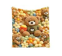 Coperta in flanella morbida per divano letto (B, 101,6 x 152,4 cm) | Coperta ultra morbida in flanella con bordi a doppia cucitura che non perde peli, per letto e divano, decorazione per la casa
