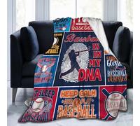 Coperta in flanella per amanti della squadra di baseball, leggera e morbida, da viaggio, per divano letto, per tutte le stagioni, 40"x30"