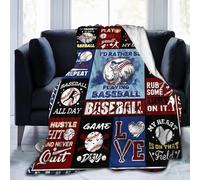 Coperta in flanella per amanti della squadra di baseball, leggera e morbida, da viaggio, per divano letto, per tutte le stagioni, 40"x30"