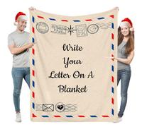 Coperta in flanella personalizzata per posta aerea, regalo d'amore personalizzato per marito, moglie, figlia, figlio, coperta con lettere scritte a mano