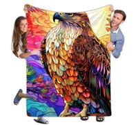 Coperta in Flanella Red-Tailed Hawk Coperta da Tiro Resistente Copriletto Calda Copriletto Flanella per Famiglia Divano Regalo 125X150Cm