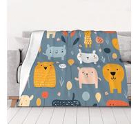 Coperta in flanella stampata con disegni per bambini, 127 x 101,6 cm, morbida flanella, perfetta per decorazioni autunnali per la casa e i viaggi (76-203 cm)