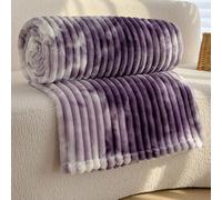 Coperta in Flanella Tinta Unita, Coperta for Un Pisolino Pigro, Può Essere Coperta o Stesa, Universale for Tutto L'anno, Calda e Confortevole(Purple,XL)