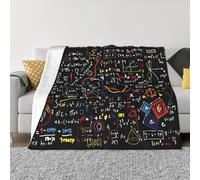 Coperta in flanella ultra morbida in microfibra di lusso, per tutte le stagioni, calda, con stampa di formula matematica, per biancheria da letto, divano e viaggio