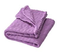 Coperta in lana per neonati e bambini, 100% lana merino biologica, morbida e calda, 80 x 100 cm, sostenibile e equa, con motivo Ajour, ideale per i neonati, prodotta in Germania, lilla