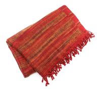 Coperta In Lana Vegana A Righe Hill Queen Wrap Throw Boho Meditazione Viaggio