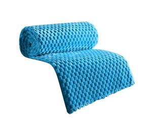 Coperta in microfibra, double face, blu 2, blu GGG | Calda coperta invernale per divano letto, copriletto per il comfort invernale, coperta in microfibra