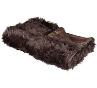 Coperta in morbida pelliccia sintetica marrone 150 x 200 cm Delice
