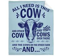Coperta in Peluche all I Need Is This Cow And That Other Cow Coperta di Flanella Durevole Blanket Morbido Coperte per Ufficio Camera da Letto Divano L