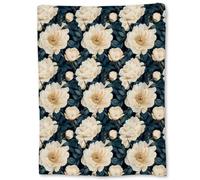 Coperta in Peluche Beautiful Peony Flower Blanket Confortevole Copriletto Durevole Coperta di Flanella per Quattro Stagioni Divano Ufficio L