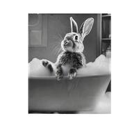 Coperta in Peluche Bunny Bathtub Funny Coperta di Flanella Confortevole Copriletto Elegante Coperte per Camera da Letto Divano Tutte Le Stagioni S