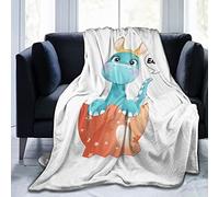 Coperta in Peluche Cute Beam Dragon Coperta di Flanella Confortevole Copriletto Durevole Blanket per Camera da Letto Divano Ufficio S