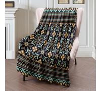 Coperta in Peluche Europe Traditional Repeat Ukrainian Folk Pattern Russian Colorful Abstract National Textures Old Coperta di Flanella Durevole Blanket Morbida Coperte per Ufficio Divano S