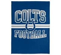 Coperta in peluche FOCO NFL Micro Raschel con logo a righe, 45 x 60 cm, Indianapolis Colts