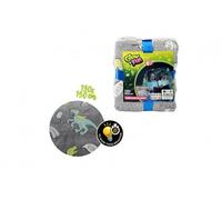 Coperta in peluche luminosa con dinosauri 130 × 150 cm, grigia