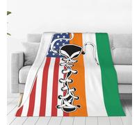 Coperta in Peluche Vintage America Cote D'Ivoire Flag Coperte Durevole Blanket Morbida Copriletto per Camera da Letto Ufficio Divano L
