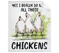 Coperta in Peluche Yes I Really Do Need all This Chickens Copriletto Morbido Coperte Durevole Coperta di Flanella per Camera da Letto Divano Ufficio L