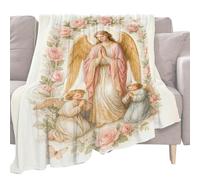 Coperta In Pile | 130x150 cm Morbida E Calda Con Vergine Maria,Morbida Coperta Da In Pile | Per Inverno Divano Camera Da Soggiorno Dormitorio Campeggio Donne Bambini Adulti Vacanza Casa Nuova