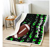 Coperta in pile con bandiera del calcio, motivo mimetico, per bambini, ragazzi, ragazze, coperta pelosa in microfibra, decorazione per la stanza del bambino, 76 x 101 cm