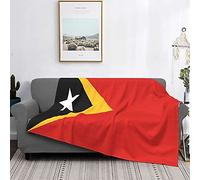 Coperta in pile con bandiera di Timor Est, calda e morbida, coperta antistatica, spessa e sfocata, di lusso, per divano, letto, divano, ultra lussuosa, calda e accogliente per tutte le stagioni 80 "