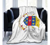 Coperta in pile con bandiera Saint Barthélemy, calda e morbida, antistatica, spessa e sfocata, coperta da letto di lusso per divano, letto, divano, ultra lussuosa, calda e accogliente per tutte le s