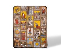 Coperta In Pile Con Collage Di Carte Dei Tarocchi 45 X 60 Pollici