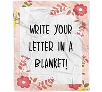 Coperta in pile con lettere personalizzate, regalo d'amore per mia figlia e figlio dalla mamma, coperta con lettere scritte a mano per marito e moglie (coperta con lettere floreali, 127 x 152,4 cm)