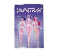Coperta in pile con licenza ufficiale K-Pop Demon Hunters | Pile super morbido e caldo con retro in sherpa | Design celeste viola | Perfetta per la casa, i pigiama party e il campeggio | 120 x 150 cm