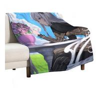 Coperta in pile con motivo anime Re Zero Afternoon Tea Echidna-0812-denoise-denoise - Coperta in pile per letto, divano, 300 g/m², super morbida e calda, decorazione per la casa, 127 x 152,4 cm