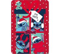 Coperta in pile con punto a trecce per Natale 100 x 140 cm (punto a scacchiera - D)