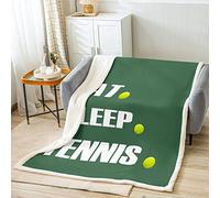 Coperta in pile da tennis per bambini coperta sportiva Sherpa coperta in peluche con palla 3D per ragazze e ragazzi leggera coperta sfocata 100 x 150 cm
