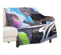 Coperta in pile di flanella super morbida e calda, per tutte le stagioni, per letto, divano, 178 x 203,2 cm, motivo: anime Re Zero Afternoon Tea Echidna-0812-denoise-denoise