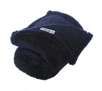 Coperta in pile morbida e soffice per gatti e cani, caldo copriletto per animali domestici, lavabile in lavatrice, per letto e viaggi, protegge i mobili, blu marino, taglia M, 80 x 100 cm