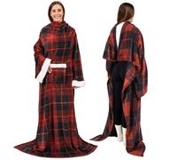 Coperta in pile PAVILIA con maniche per donne, uomini e adulti, coperta indossabile, calda e morbida, con tasca e maniche, copriletto per TV, acc