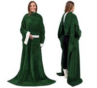 Coperta in pile PAVILIA con maniche per donne, uomini e adulti, indossabile, calda e morbida, con tasca e maniche, copriletto per TV, accogliente