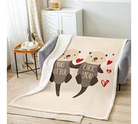 Coperta in pile per bambini, con cuore rosso, per ragazzi, ragazze, animali selvatici, Sherpa, traspirante, per amanti di San Valentino, coperta doppia, 150 x 150 cm