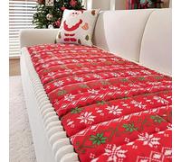 Coperta in Pile per Divano - Plaid Natalizio Matrimoniale Spesso, Térmica Invernale Calda, Utilizzo come Letto Singolo o Telo per Sofa Ideale per Decorazione Natale(Red,27.5x59in(70x150cm))