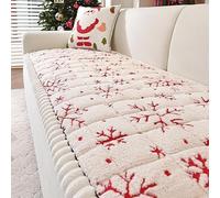 Coperta in Pile per Divano - Plaid Natalizio Matrimoniale Spesso, Térmica Invernale Calda, Utilizzo come Letto Singolo o Telo per Sofa Ideale per Decorazione Natale(White,27.5x70.8in(70x180cm))