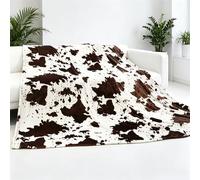 Coperta in pile per letto queen size, extra large, stampa mucca, lussuosa, accogliente decorazione country per camera da letto e soggiorno, leggera e calda, regalo per donne, uomini e coppie, 228,6 x