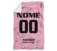 Coperta In Pile Personalizzata Tifoso Calcio Serie a Tifoso Milanista Interista Romanista Napoletano Misura 130x180 Inpile Sublimabile Lave anche in Lavatrice (Tifoso Palermo)