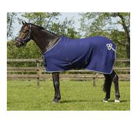 Brands of Q Coperta in Pile con Decorazione, Navy/Argento - 110 cm