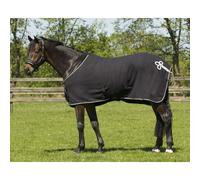 Brands of Q Coperta in Pile con Decorazione, Nero/Argento - 110 cm