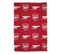 Coperta in pile ufficiale dell'Arsenal FC, Character World | Super morbida, design con combinazione di calcio | Coperta rossa calda e super morbida al tatto | Perfetta per casa, camera da letto, pigia